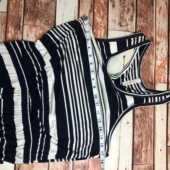 Navy white striped preppy maxi dress - Picture 4 of 6